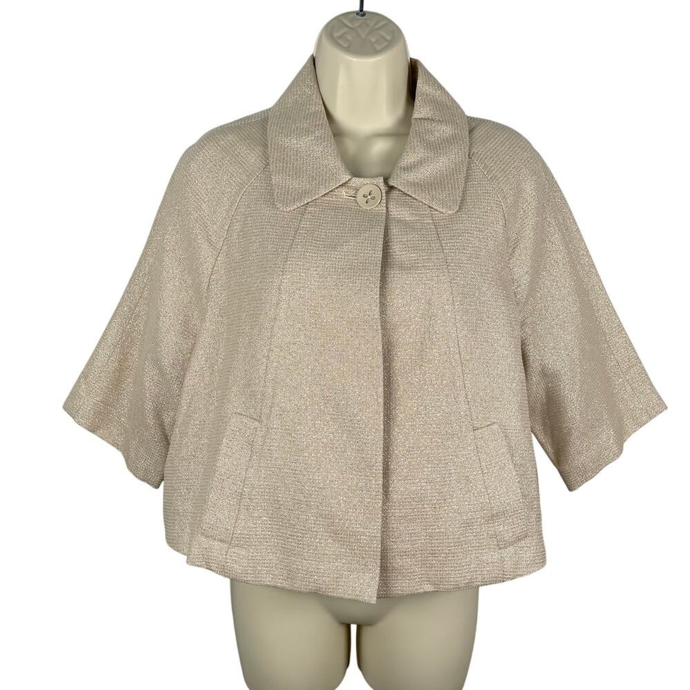 Ana Jacket XL Champagne‎ Metallic Sparkle Blazer Evening Special Occasion Chic